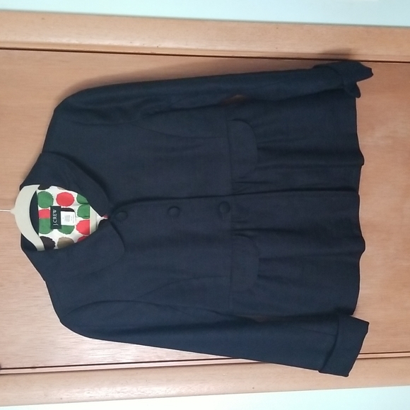 J. Crew Jackets & Blazers - J Crew Ottoman Molly Navy Linen Blend Jacket Coat sz 6